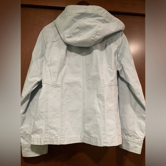 Cabelas Hooded Zip Up Jacket Womens Size Large Light Blue Lightweight - Picture 6 of 9